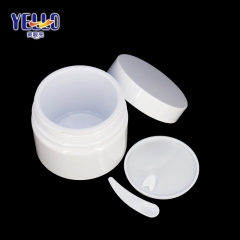Round White PET Plastic Facial Eyes Serum Bottle Jars For Sale , Different Sizes Empty Cream Jars Available