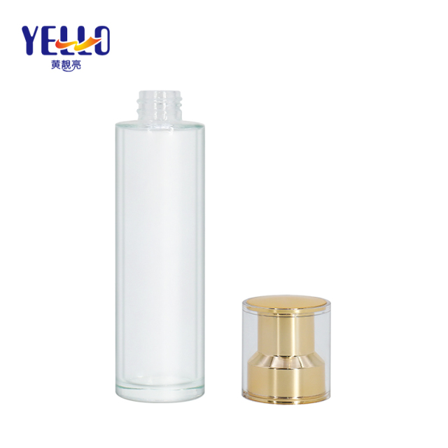 120ml 4oz Empty Frosted Glass Lotion Spray Pump Bottles , Luxury Glass Cosmetic Set