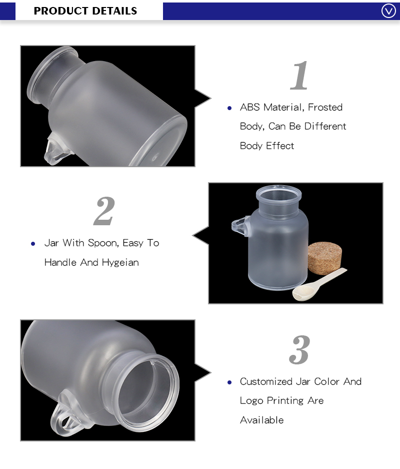Cosmetic Mask Jar Bottle With Wood Spoon