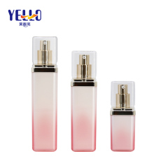 High Luxury Square Cosmetic Lotion Bottle And Cream Jars , PMMA Plastic Empty Cosmetic Packaging