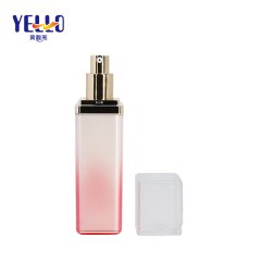 High Luxury Square Cosmetic Lotion Bottle And Cream Jars , PMMA Plastic Empty Cosmetic Packaging