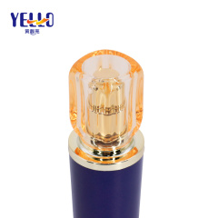 Blue Cosmetic Set Acrylic Lotion Bottles And Cream Jar , Golden Lotion Pump Bottle