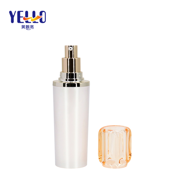 Blue Cosmetic Set Acrylic Lotion Bottles And Cream Jar , Golden Lotion Pump Bottle