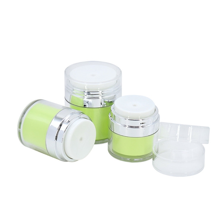 15g 30g 50g Airless Acrylic Cosmetic Jars / Custom Made Fancy Airless Cream Jar