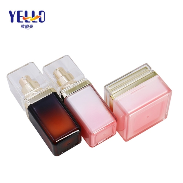 New Design Square Acrylic Cream Jars 30g 50g / Pink Fancy Plastic Cosmetic Empty Jars