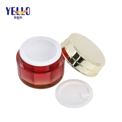 Wholesale 30g 1 oz 50g 1.7 oz Acrylic Jars / Double Wall Face Cream Jar With Gold Lid