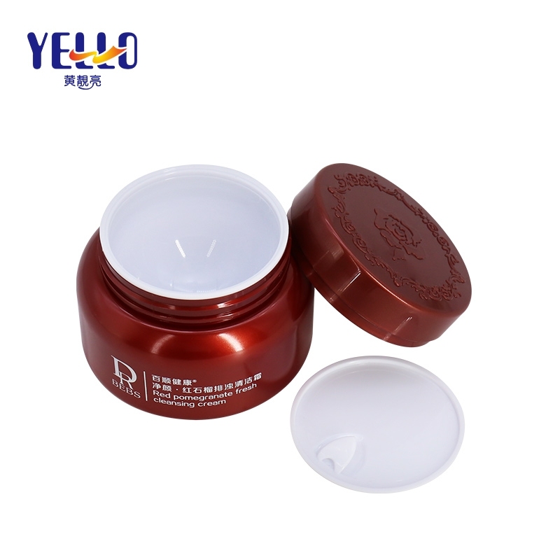 3.5oz 100ml PET Plastic Facial Care Mask Cream Jars , Double wall Containers For Cosmetics
