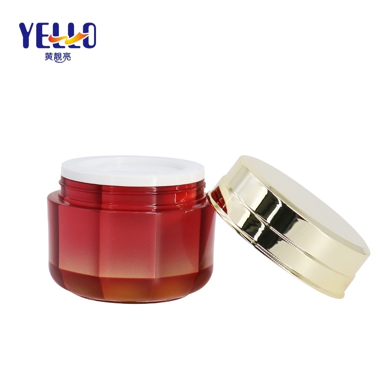 Wholesale 30g 1 oz 50g 1.7 oz Acrylic Jars / Double Wall Face Cream Jar With Gold Lid