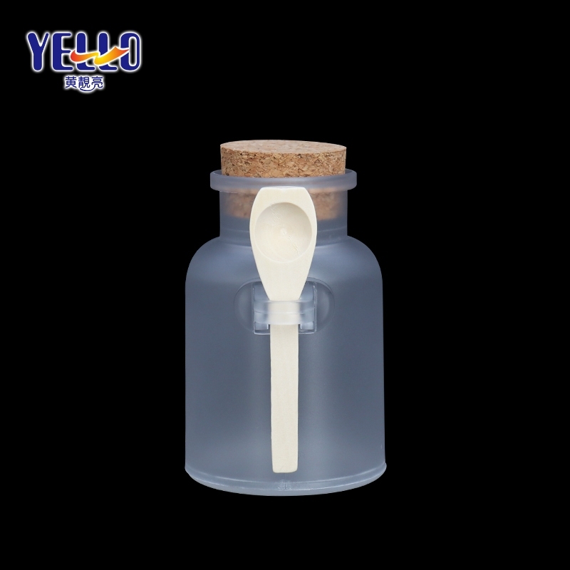 100g 200g 300g 500g Scrub Bath Salt Jars / Cosmetic Mask Jar Bottle With Wood Spoon