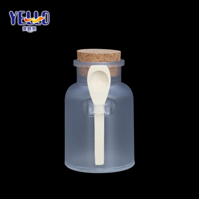 100g 200g 300g 500g Scrub Bath Salt Jars / Cosmetic Mask Jar Bottle With Wood Spoon