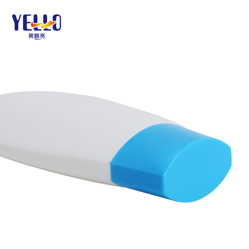 40ml Fan-shaped Eyes Lotion Bottles , White Flat Plastic Squeez Bottle with Nozzle Cap