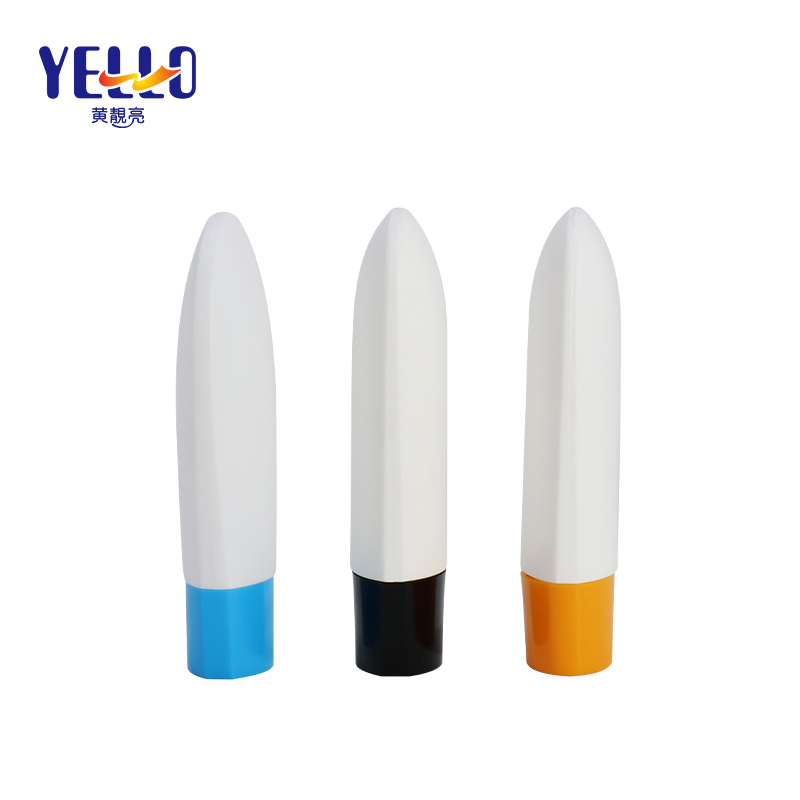 40ml Fan-shaped Eyes Lotion Bottles , White Flat Plastic Squeez Bottle with Nozzle Cap