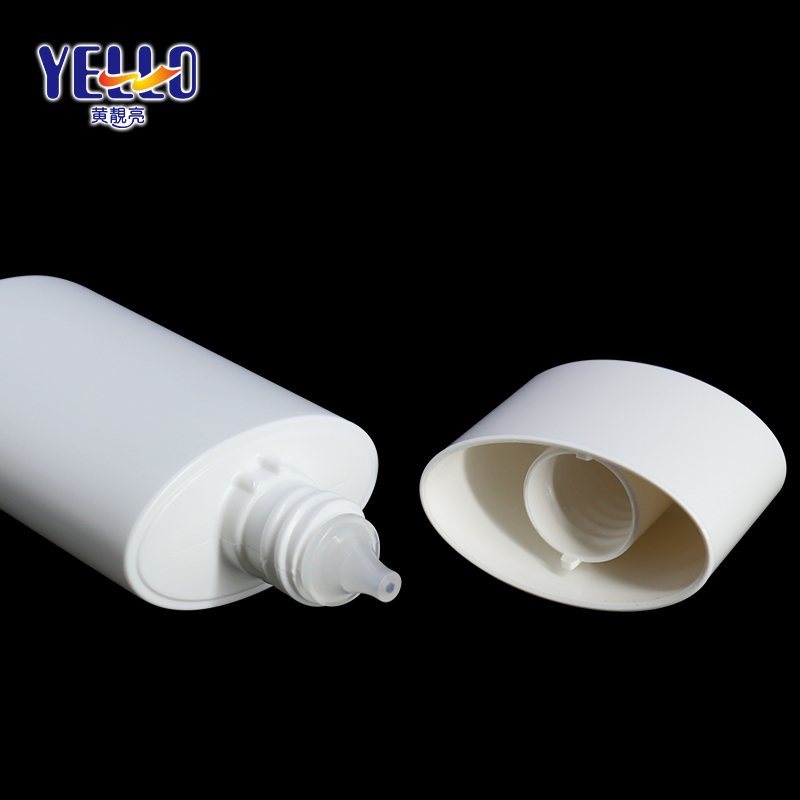 30ml 50ml White Oval Sunscreen Bottles / Plastic Tottle Bottles For Lotion or Cream