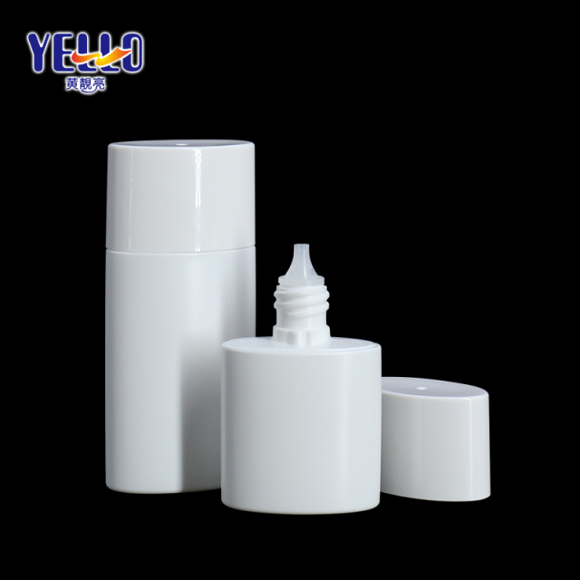 30ml 50ml White Oval Sunscreen Bottles / Plastic Tottle Bottles For Lotion or Cream