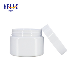 White 1.7 oz 8 oz Cosmetic Jars With Lids , Double Wall Plastic Jar With Spoon
