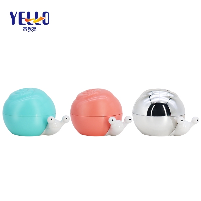 Snail Shape Plastic Face Cream Jars, Custom Made Cosmetic Packaging Jars