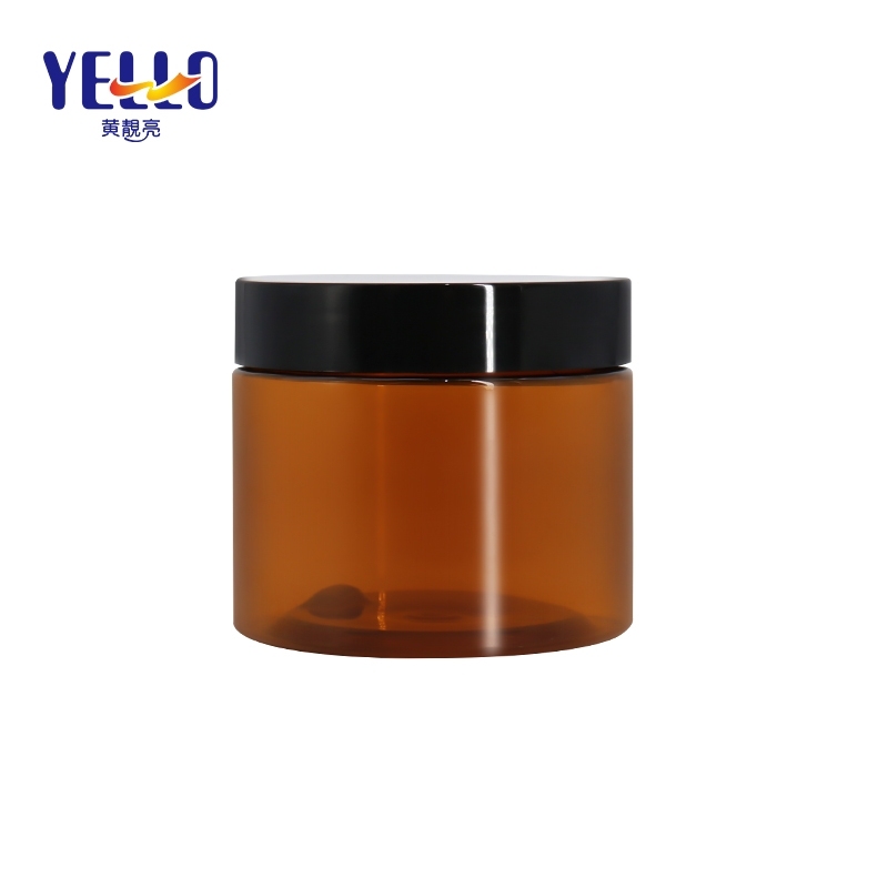 300g Amber Clear Body Scrub Empty Jars / 10oz Plastic Cream Container