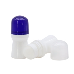 Plastic PP 30ml 50ml Empty Roll On Deodorant Containers / Cosmetic Roller Ball Bottles