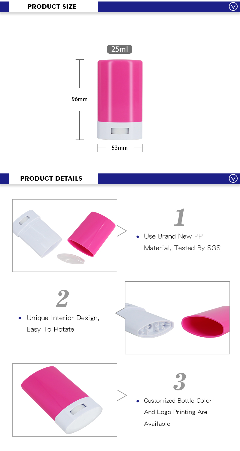  Plastic PP Sun Stick Bottles 