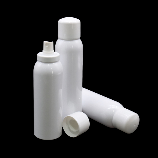 White Cover Cylinder Fine Mist Spray Bottles 100ml 150ml , Empty Cosmetic Bottle Wholesale