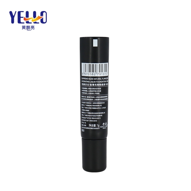 7ml Black Nozzle Head Plastic Ointment Tubes , Customized Colors Container