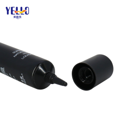 7ml Black Nozzle Head Plastic Ointment Tubes , Customized Colors Container