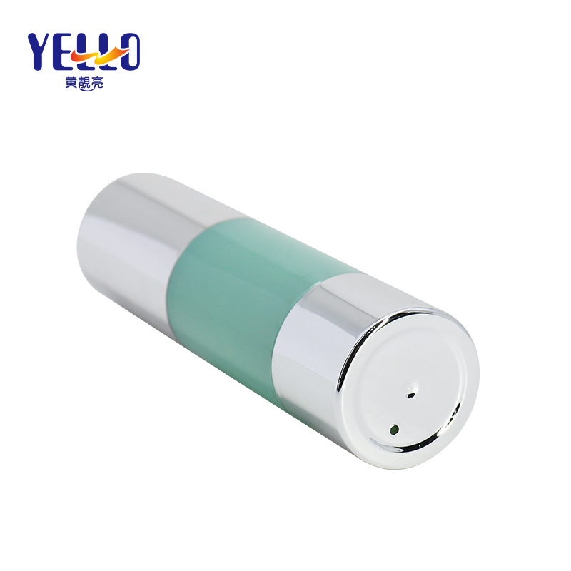 Luxury Plastic Airless Pump Bottles 30ml, Refillable Cylinder Airless Bottle For Foundation