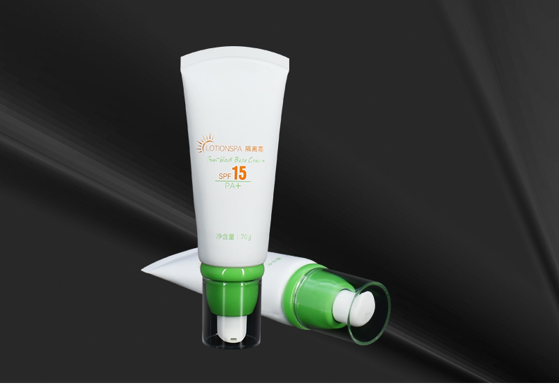 70g Airless Tube For Sun Cream With Plastic Pump Dispenser