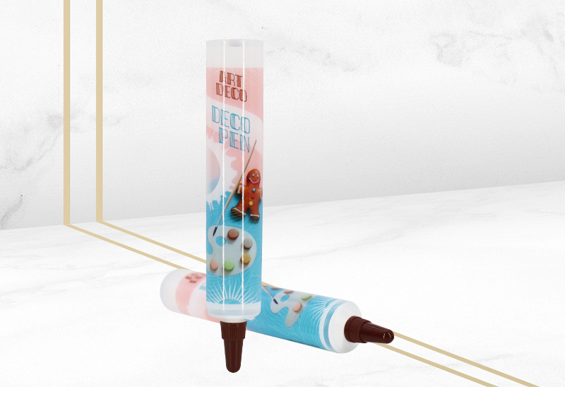 15g Empty Food Coloring Plastic Container Tubes , Nozzle Mouth Soft Packaging Tube