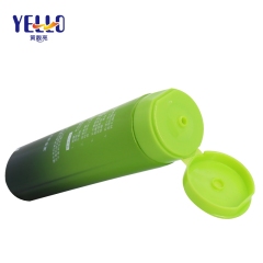200g Green Plastic Body Cleanser Tubes , Empty PE Cosmetic Tube