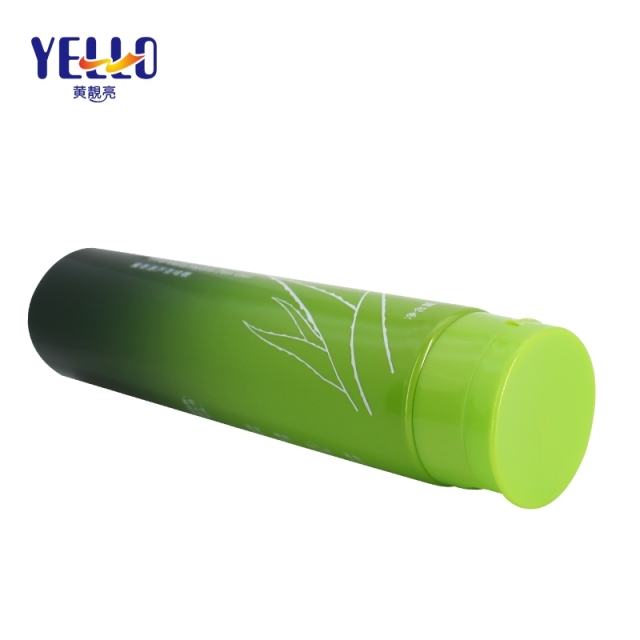 200g Green Plastic Body Cleanser Tubes , Empty PE Cosmetic Tube