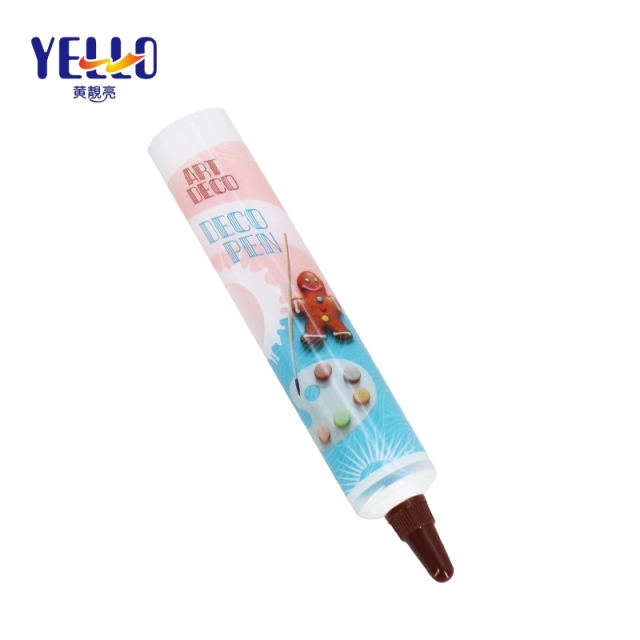 15g Empty Food Coloring Plastic Container Tubes , Nozzle Mouth Soft Packaging Tube