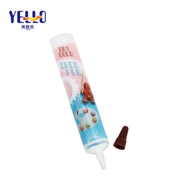 15g Empty Food Coloring Plastic Container Tubes , Nozzle Mouth Soft Packaging Tube