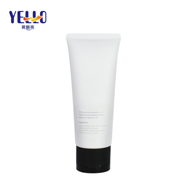 OEM Custom 100g Matte White Cosmetic Tube Packaging For Facial Cleanser