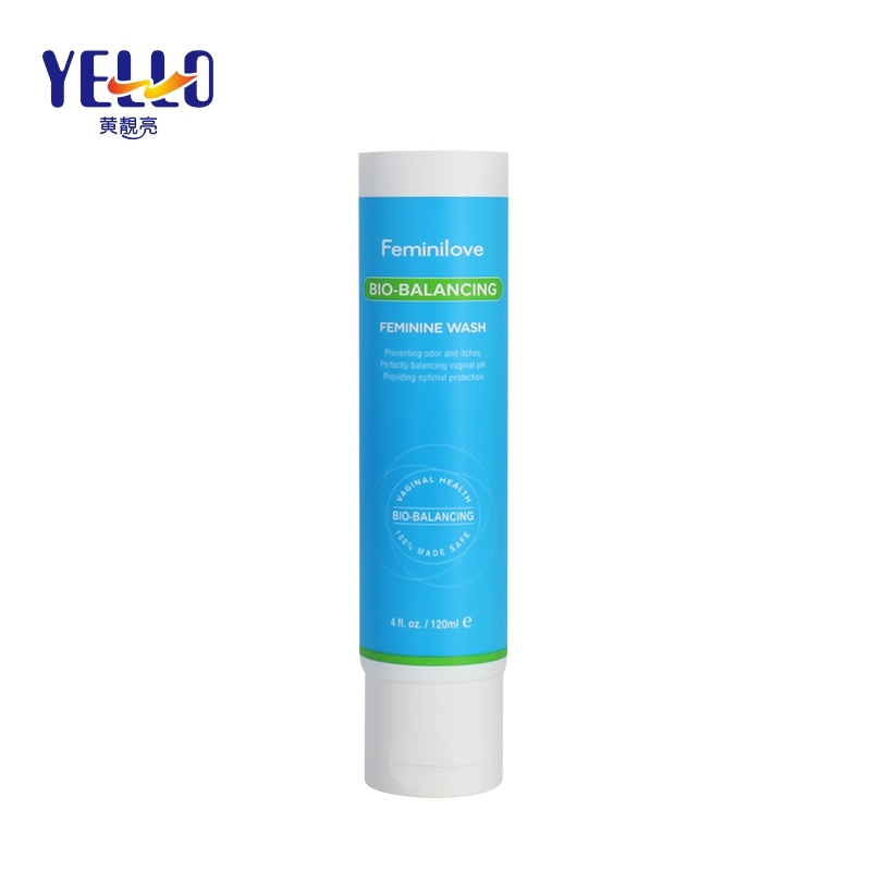 4oz 120g Blue Cosmetic Squeeze Tube Container Packaging For Face Wash