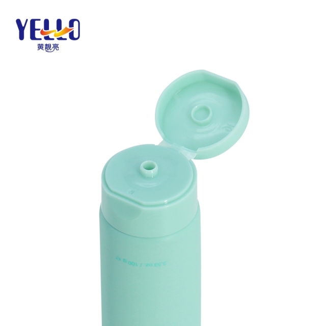Blue Matte Face Cream Plastic Cosmetic Squeeze Tubes 100g With Flip Cap
