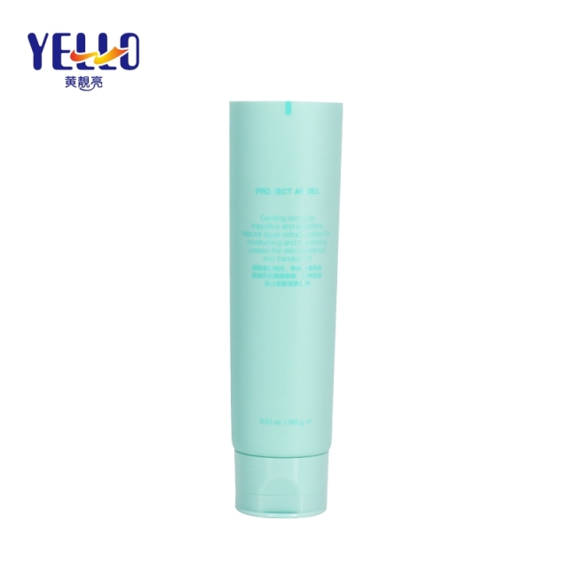 Blue Matte Face Cream Plastic Cosmetic Squeeze Tubes 100g With Flip Cap