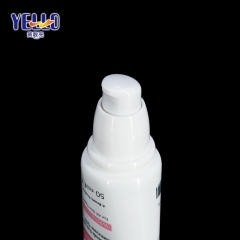 50ml Airless Pump Plastic Cosmetic Tube Packaging with White Closure