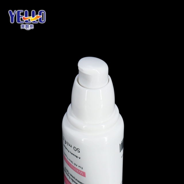 50ml Airless Pump Plastic Cosmetic Tube Packaging with White Closure