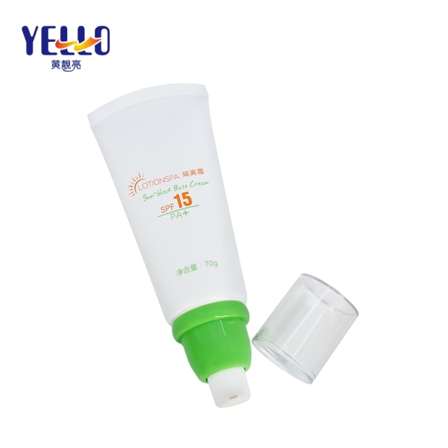 70g Airless Tube For Sun Cream With Plastic Pump Dispenser