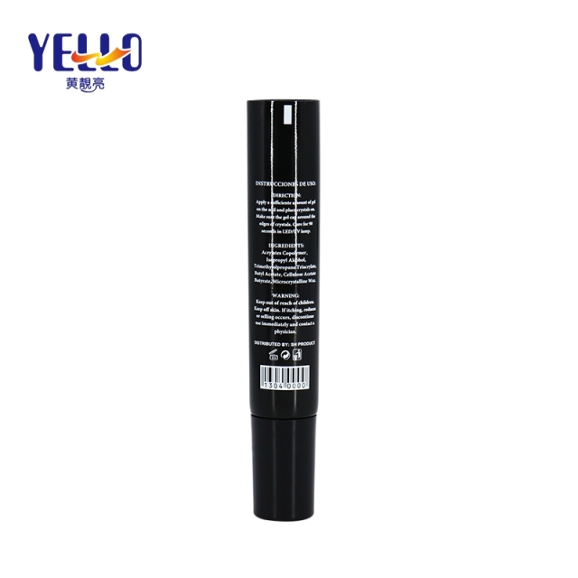 Black Eye Cream Nozzle Squeeze Tube 15g For Cosmetic Packaging