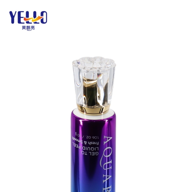 Luxury Empty Laminated Cosmetic Squeeze Tubes With Acrylic Caps