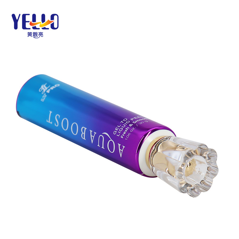 Luxury Empty Laminated Cosmetic Squeeze Tubes With Acrylic Caps