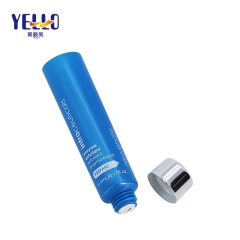 5ml Blue Cosmetic Lotion Squeeze Tubes With Silver Screw Cap