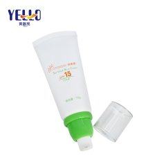 70g Sun Block Base Cream Empty Airless Pump Tubes For Cosmetics