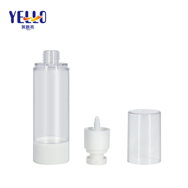 30ml 80ml 100ml Plastic Clear Airless Pump Bottles For Skincare Cream