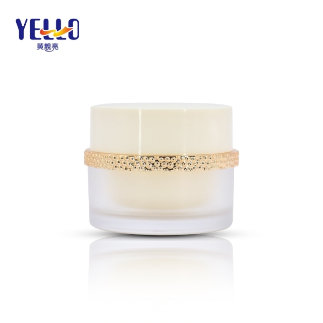 Cream-coloured Recyclable Plastic Cosmetic Containers Packaging For Skin Care 50 Gram