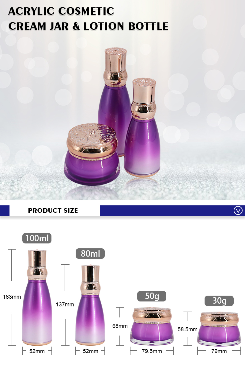 30g 50g Acrylic Premium Cosmetic Packaging Bottles And Jar