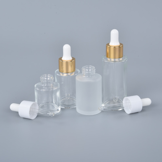 Wholesale Cylinder 20ml 30ml 50ml Glass Dropper Bottles For Serum Or Oil
