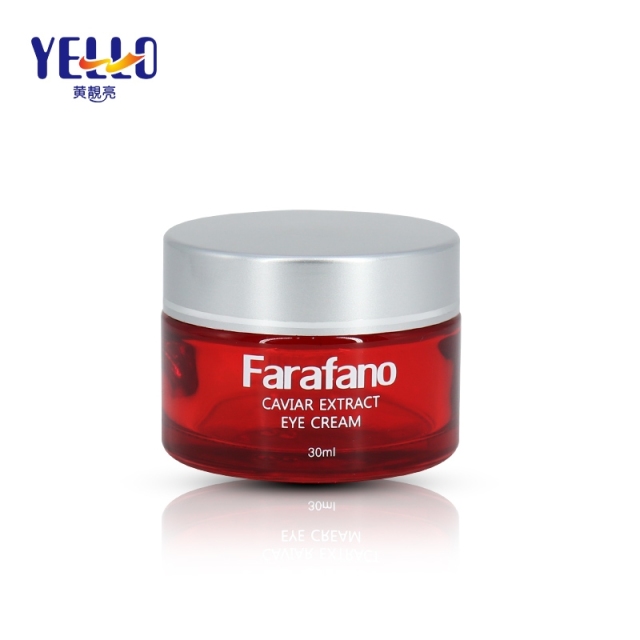 Classic Round 30g 50g Glass Cosmetic Jars With Gold Lid